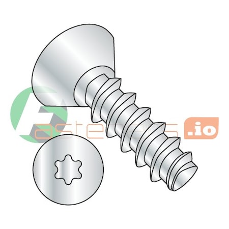 Newport Fasteners Thread Forming Screw, #10 x 1/2 in, Zinc Plated Steel Flat Head Torx Drive, 10000 PK 283679
